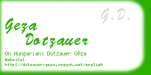 geza dotzauer business card